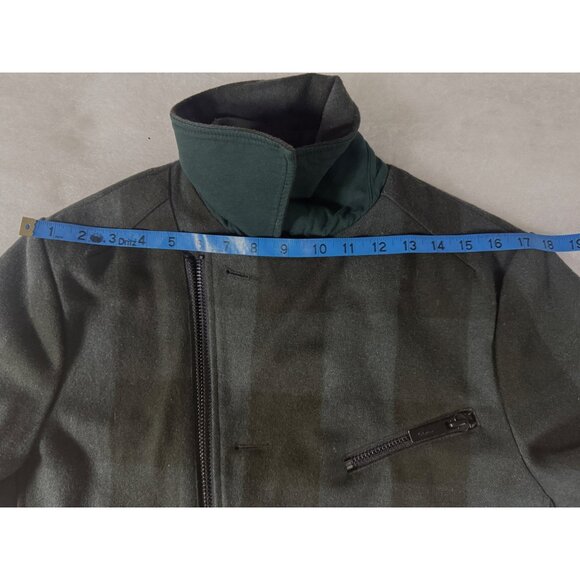 Skunkfunk Women's S Plaid Wool Jacket Sherpa Lined Green Black Academia Classic - Picture 11 of 13